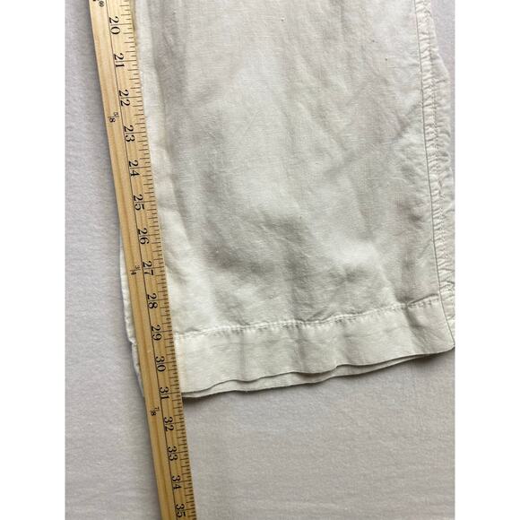 Woman's Willi Smith White Wide Leg Linen Blend Pants - Size 8 Beachy Resort - Picture 14 of 15